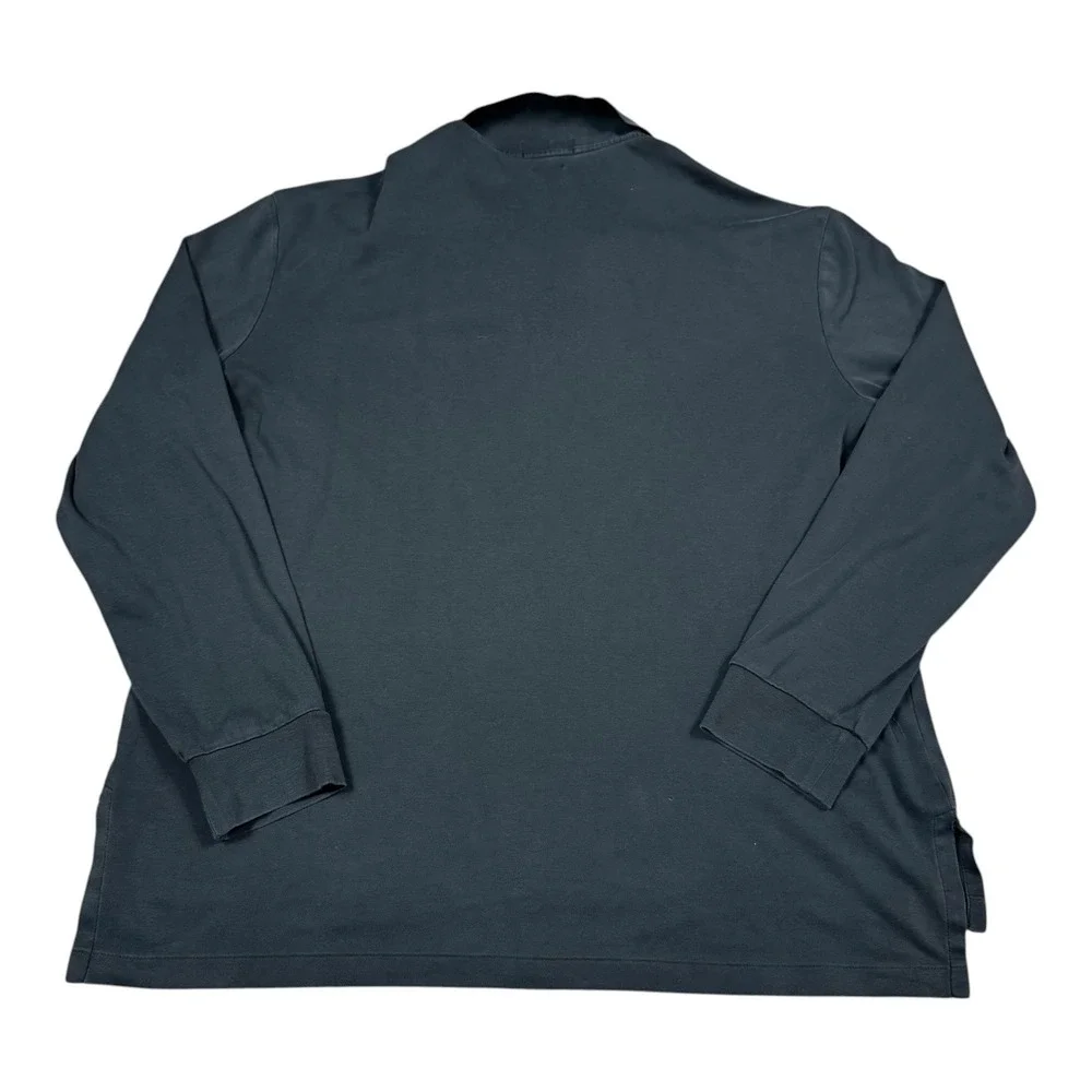 Polo Ralph Lauren‎ Pima Soft Touch Black Long Sleeve Polo Shirt Men's XL FLAW